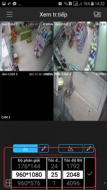 Hướng dẫn chỉnh SD, HD của camera hệ thống