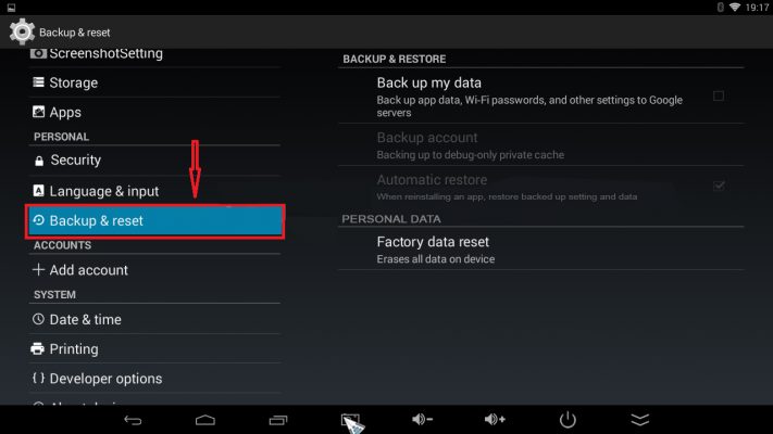 Hướng dẫn reset factory các dòng android box