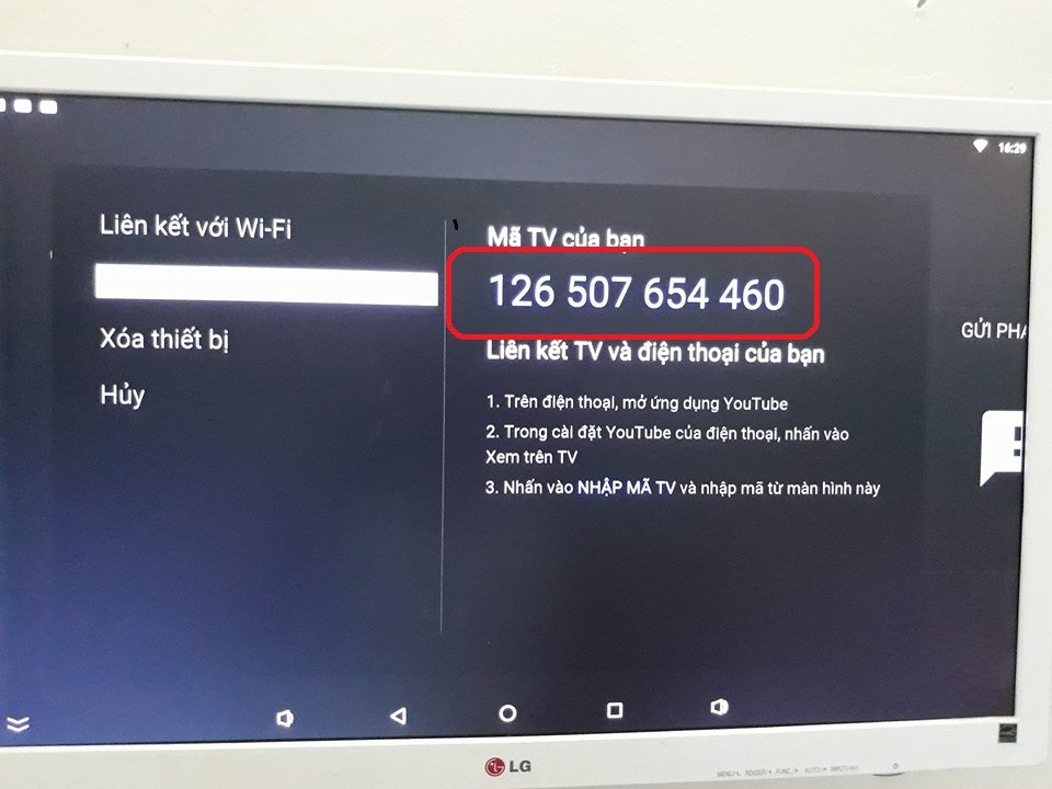 Kết nối Youtube trên điện thoại lên Tivi Box
